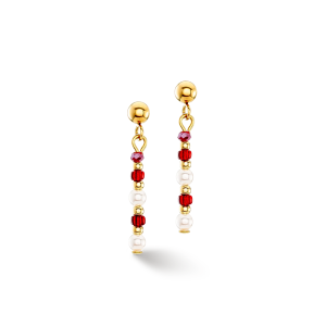 Coeur de Lion Ohrringe Twinkle Princess gold-rot 4433210300 bei Juwelier Kröpfl