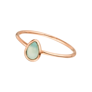 Leaf Ring Teardrop Single Aqua Chalzedon R7210 bei Juwelier Kröpfl