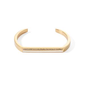 Coeur de Lion Armreif Cuff Square Stripes gold-weiß 013332141616 bei Juwelier Kröpfl