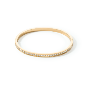 Coeur de Lion Armreif Edelstahl & Kristalle slim gold kristall 0127371816 bei Juwelier Kröpfl