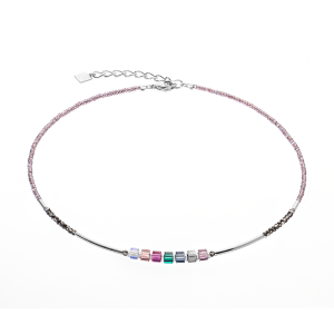 Coeur de Lion Cube Story Minimalistic Sparkling Halskette Multicolour Art Nouveau 5027101578 bei Juwelier Kröpfl