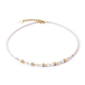 Coeur de Lion Halskette Mini Cubes gold weiß 4565101416 bei Juwelier Kröpfl