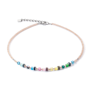 Coeur de Lion Halskette Mini Cubes multicolor pastell 4565101522 bei Juwelier Kröpfl