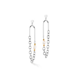 Coeur de Lion Ohrringe Boho Süsswasserperlen silber multicolor 1111211500 bei Juwelier Kröpfl