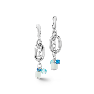 Coeur de Lion Ohrringe Neptunes Treasure silber-blau 4521210717 bei Juwelier Kröpfl