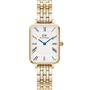 Daniel Wellington Quadro Quadro Roman Numerals 5-Link Gold DW00100688 bei Juwelier Kröpfl