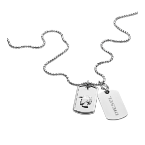 Diesel Mohican Halskette Dog Tag DX1210040 bei Juwelier Kröpfl