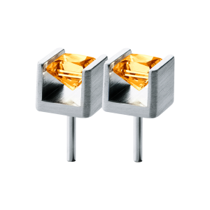 Humphrey Farbedelsteinohrstecker Cube FO4x4-cit bei Juwelier Kröpfl