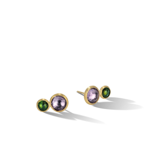 Marco Bicego Jaipur Color Ohrring mit Amethyst und grünem Turmalin OB1518_MIX186_Y_02 bei Juwelier Kröpfl