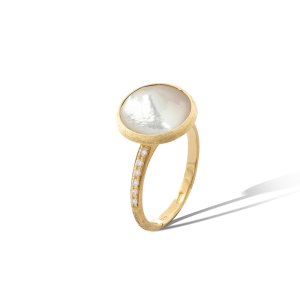 Marco Bicego Jaipur Color Ring aus Gold mit Perlmutt und Diamanten AB586-B_MPW_Y_02 bei Juwelier Kröpfl