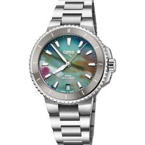 Oris Tauchen Aquis Aquis Date Upcycle 01 733 7792 4150-07 8 19 05P bei Juwelier Kröpfl