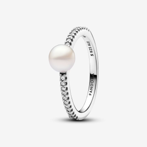 Pandora Timeless Behandelte Süßwasserzuchtperle & Pavé Ring 193158C01 bei Juwelier Kröpfl