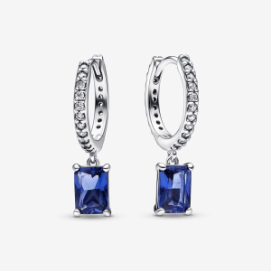 Pandora Timeless Blaue Rechteckige Funkelnde Creolen 292381C01 bei Juwelier Kröpfl