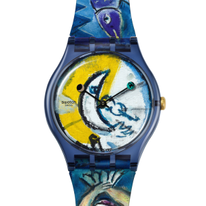 Swatch CHAGALL'S BLUE CIRCUS SUOZ365 bei Juwelier Kröpfl