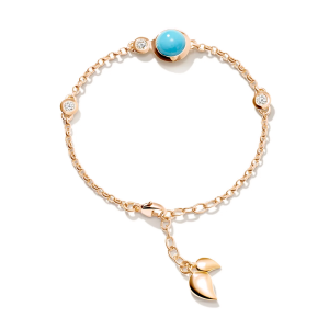 Tamara Comolli Bouton BOUTON Armband Mini Chain Turquoise B-BOU-c-Tur-sm-rg bei Juwelier Kröpfl