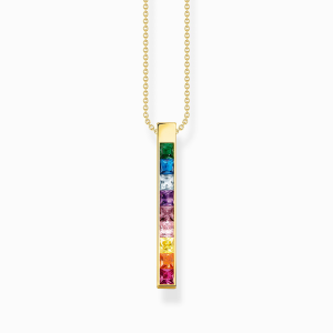 Thomas Sabo Rainbow Heritage Kette bunte Steine gold KE2146-996-7 bei Juwelier Kröpfl