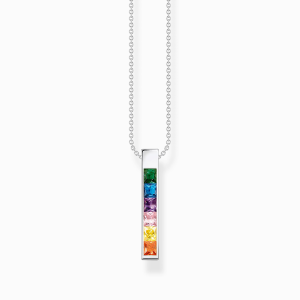 Thomas Sabo Rainbow Heritage Kette mit bunten Steinen Silber KE2113-166-7 bei Juwelier Kröpfl