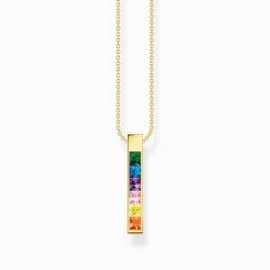 Thomas Sabo Rainbow Heritage Kette mit bunten Steinen vergoldet KE2113-971-7 bei Juwelier Kröpfl