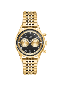 Thomas Sabo Rebel at Heart Herrenuhr Rebel at Heart Chronograph gold schwarz WA0376-264-203 bei Juwelier Kröpfl