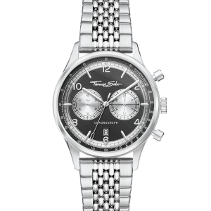 Thomas Sabo Rebel at Heart Herrenuhr Rebel at Heart Chronograph silber schwarz WA0375-201-203 bei Juwelier Kröpfl