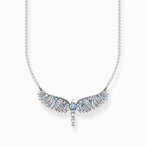 Thomas Sabo Rising Phoenix Kette Phönix-Flügel mit blauen Steinen silber KE2169-644-1 bei Juwelier Kröpfl