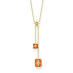 Thomas Sabo Sparkling Heitage Kette orange Steine mit Stern KE1956-971-8 bei Juwelier Kröpfl