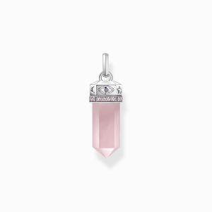 Thomas Sabo Sterling Silver Kettenanhänger mit Rosenquarz-Kristall Silber PE955-640-9 bei Juwelier Kröpfl