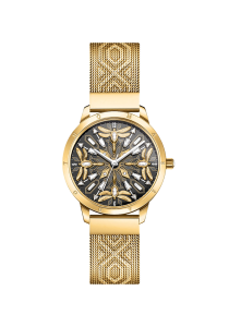 Thomas Sabo Damenuhr mit 33 mm, Libellen und Steinen goldfarben WA0422-264-207 bei Juwelier Kröpfl