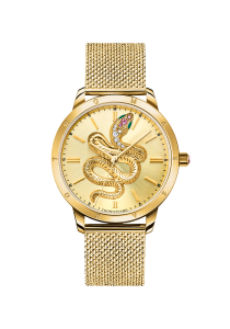 Thomas Sabo Damenuhr Schlange in 3D-Optik gelbgoldfarben WA0384-264-207 bei Juwelier Kröpfl