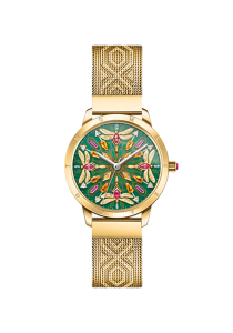 Thomas Sabo Kaleidoskop Damenuhr Kaleidoskop Libelle gold grün WA0369-264-211 bei Juwelier Kröpfl