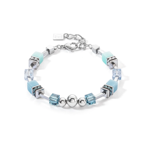 Coeur de Lion GeoCUBE® Fusion Spheres Armband eisblau 4082300720 bei Juwelier Kröpfl