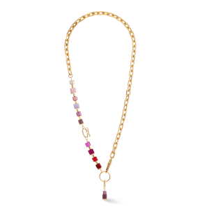 Coeur de Lion Halskette Cube Fusion Charm gold-rot 4712100803 bei Juwelier Kröpfl