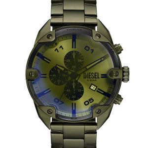 Diesel Spiked Armbanduhr aus grünem Edelstahl DZ4670 bei Juwelier Kröpfl