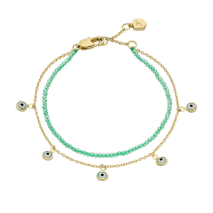 Fossil Armband Sutton Evil Eye mehrreihig Metall JA7284710 bei Juwelier Kröpfl