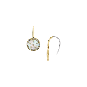 Fossil Hängeohrringe Classic Mother-of-Pearl Edelstahl goldfarben JF04867710 bei Juwelier Kröpfl