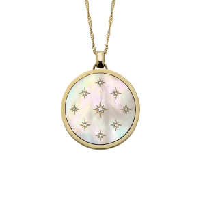 Fossil Kette Classic Mother-of-Pearl Anhänger Edelstahl goldfarben JF04864710 bei Juwelier Kröpfl