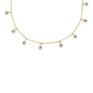 Fossil Kette Sutton Evil Eye Metall JA7283710 bei Juwelier Kröpfl