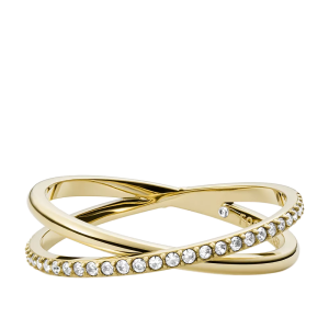 Fossil Ring Ellis Pavé Glitz Edelstahl goldfarben JF03752710 bei Juwelier Kröpfl