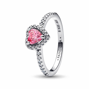 Pandora Erhabenes Rosafarbenes Herz Ring 198421C03 bei Juwelier Kröpfl