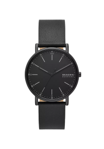 Skagen Signatur Herrenuhr Edelstahl Leder schwarz SKW6902 bei Juwelier Kröpfl