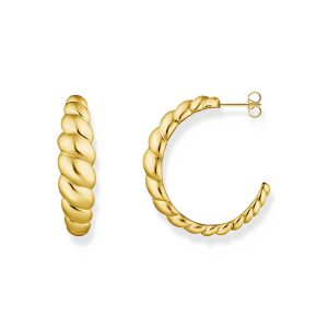 Thomas Sabo Bold Elegance Creolen organische Formen vergoldet CR758-413-39 bei Juwelier Kröpfl