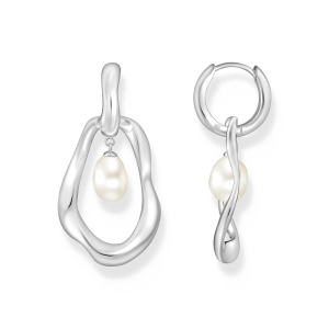 Thomas Sabo Creolen mit Perlen-Anhänger Natural Beauty Silber H2321-082-14 bei Juwelier Kröpfl
