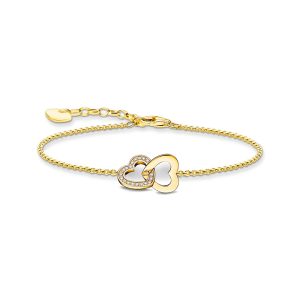 Thomas Sabo Essentials Armband mit verschlungenen Herzen vergoldet A2163-414-14 bei Juwelier Kröpfl