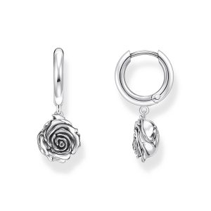 Thomas Sabo Midnight Rose Creolen Midnight Rose Silber CR757-637-21 bei Juwelier Kröpfl