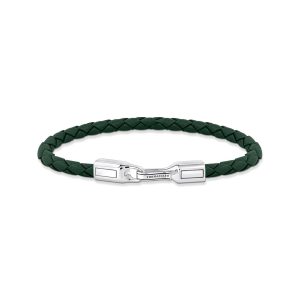 Thomas Sabo Midnight Rose Lederarmband in Grün Silber A2149-682-6 bei Juwelier Kröpfl