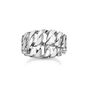 Thomas Sabo Midnight Rose Ring Kettenglieder breit Silber TR2497-637-21 bei Juwelier Kröpfl