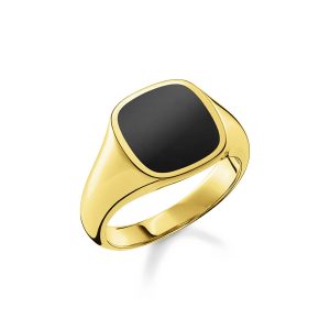 Thomas Sabo Midnight Rose Ring klassisch schwarz-gold TR2332-177-11 bei Juwelier Kröpfl