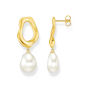 Thomas Sabo Ohrringe mit Perle Natural Beauty vergoldet H2322-430-14 bei Juwelier Kröpfl