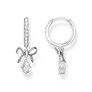 Thomas Sabo True Romance Creolen mit Schleifen-Anhänger Silber CR749-643-14 bei Juwelier Kröpfl