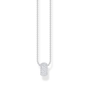 Thomas Sabo True Romance Kette und Anhänger in Ringform mit weißen Steinen Silber KE2278-051-14 bei Juwelier Kröpfl